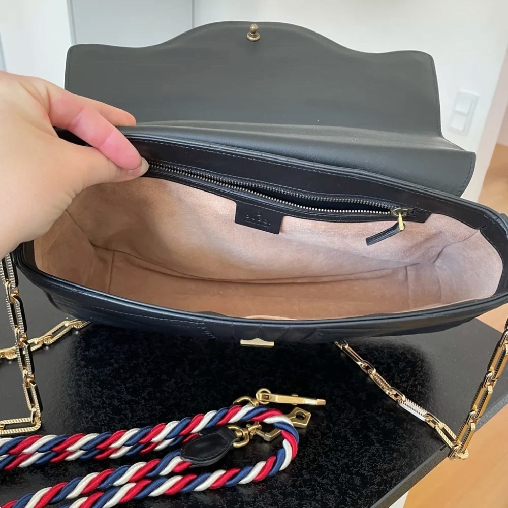 GUCCI  Leopard head  Ponyhair chain bag - Picture 5 of 12